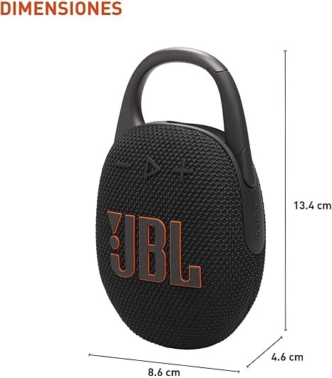 JBL Clip 5 - Ultra-Portable, Waterproof & Dustproof Bluetooth Speaker, Big Pro Sound with Punchy bass, Integrated Carabiner, Up to 12 Hours of Play, Made in Part with Recycled Materials (Black) - Image 2
