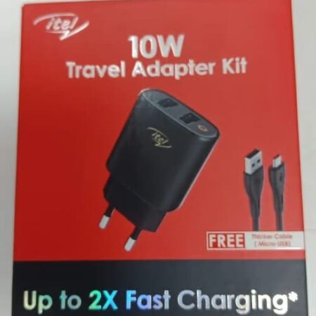 Itel Travel Adapter Kit 10W Fast Charging with Type-C data Cable