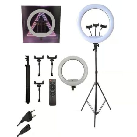 LED Ring Light K45 45cm with 7 feet Stand With Remote 3 Mobile Holders