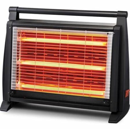 KUMTEL Electric Heater 1500W 230V 50/60Hz 3 Quartz