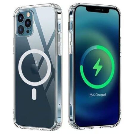 Magnetic Clear Phone Case for iPhone 13 Pro 2022 Transparent Shockproof Cover For Mag Wireless Charging Magnet Case