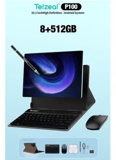 Telzeal P100 10.1" 512GB/8GBram 4G Cover/Moise/Keyboard/Earphones…