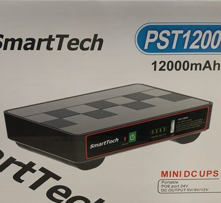 SmartTech MiniDC UPS 12000mAh POE Port 24V DC Output 5v/9v/12v