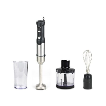 Campomatic,Professional Stick Blender with Chopper, 1000W with LED Light, Multi Speed, Full Stainless Steel Body, Whisk attachment, Measuring Cup