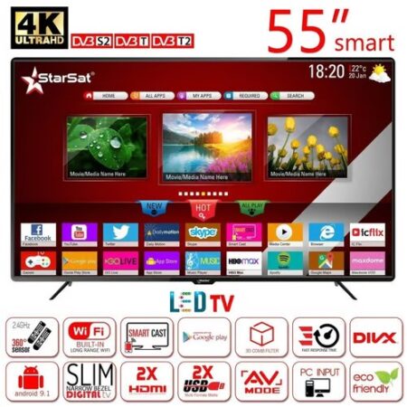 StarSat Smart TV 55Inch UHD AI ThinQ Real Powered By 4K WebOS Hub