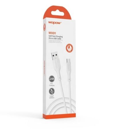 Woppow Data Cable Soft Fast Charging Micro USB Cable Length 1200mm