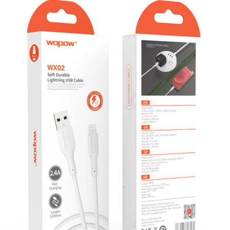 Woppow Data Cable Soft Fast ChargingLightning USB Cable Length 1200mm