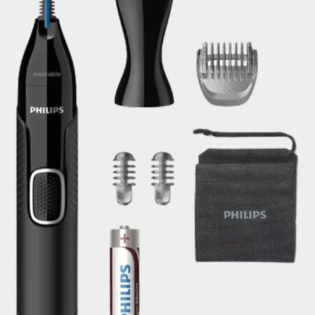 Philips,NOSE, EAR, EYEBROW & DETAIL TRIMMER , Wet & Dry , AABattery