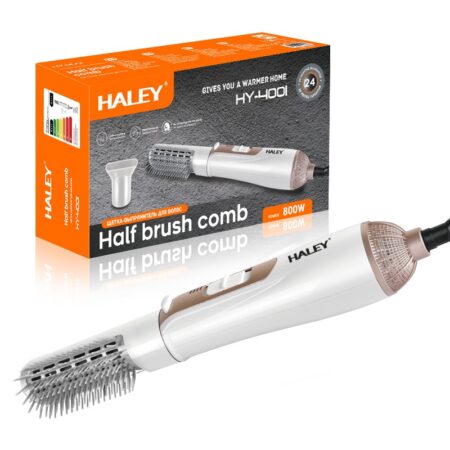 HALEY Half Brush Comb Hair Straightener – 800W Model HY-4001