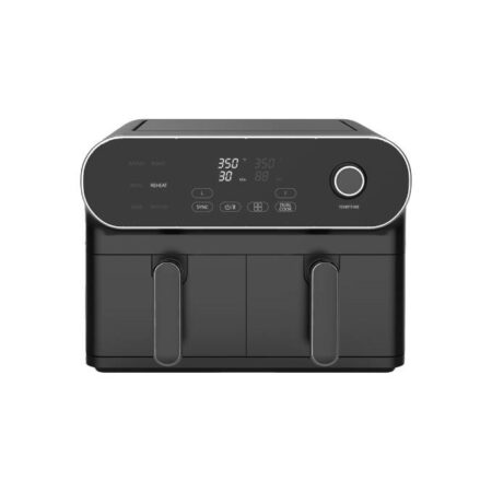 Upgrade your kitchen with the Campomatic Dual Airfryer AFD12XXL, designed for families and large portions. With its XXL dual-basket design, this powerful air fryer allows you to cook two different dishes at the same time using the Sync function, ensuring both meals finish together—perfect for efficient, stress-free cooking.