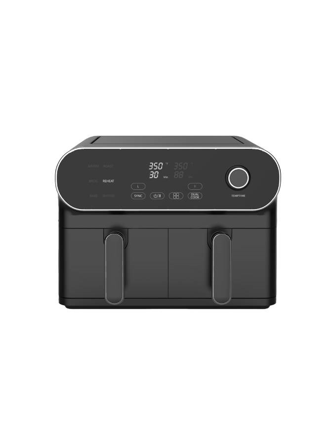 Upgrade your kitchen with the Campomatic Dual Airfryer AFD12XXL, designed for families and large portions. With its XXL dual-basket design, this powerful air fryer allows you to cook two different dishes at the same time using the Sync function, ensuring both meals finish together—perfect for efficient, stress-free cooking.