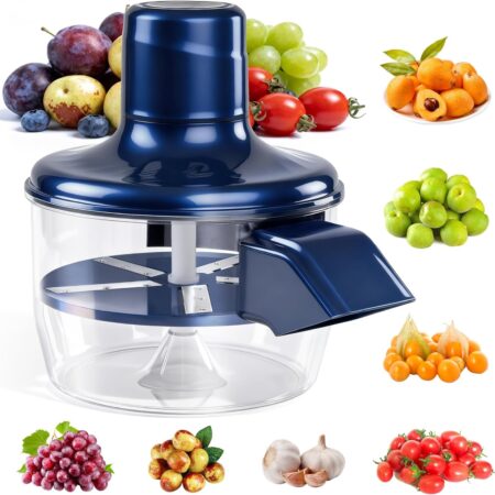 Automatic Grape Peeler Machine, Electric Garlic and Cherry Tomato Peeler, Cordless Fruit Skin Remover for Small Produce, Easy Peeling Kitchen Tool (Blue