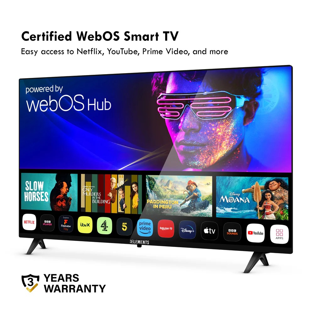 KB ELEMENTS 43" QLED 4K Smart TV WebOS, Frameless Design ELT43WQ8DE