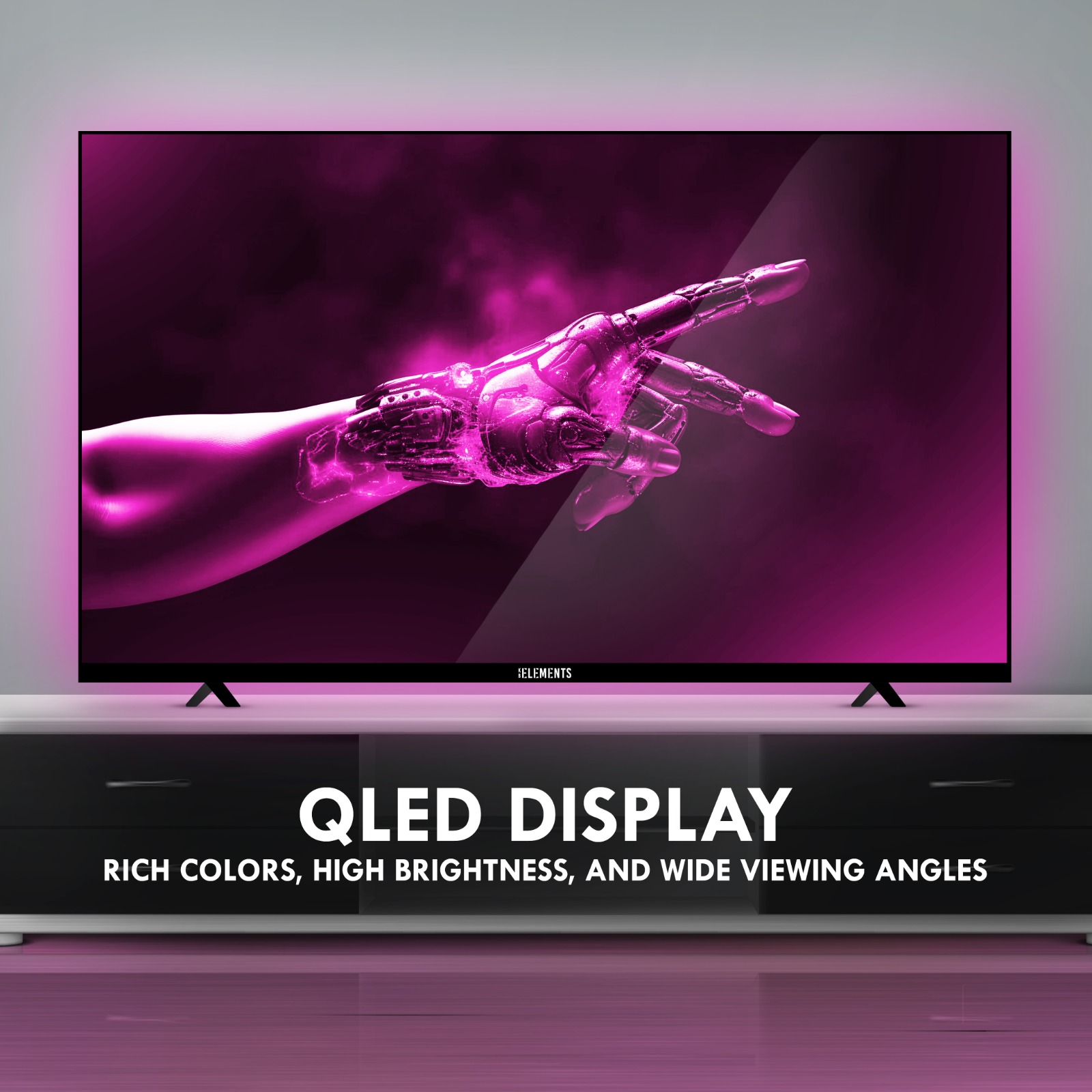 KB ELEMENT 50'' QLED TV UHD 4K SMART Frameless - WebOS ELT50WQ8DE