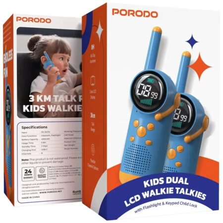 PORODO Kids Dual LCD Walkie Talkie