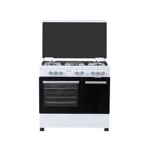 FRANCE GAS OVEN 90CM SAFETY & CONVECTION -WHITE