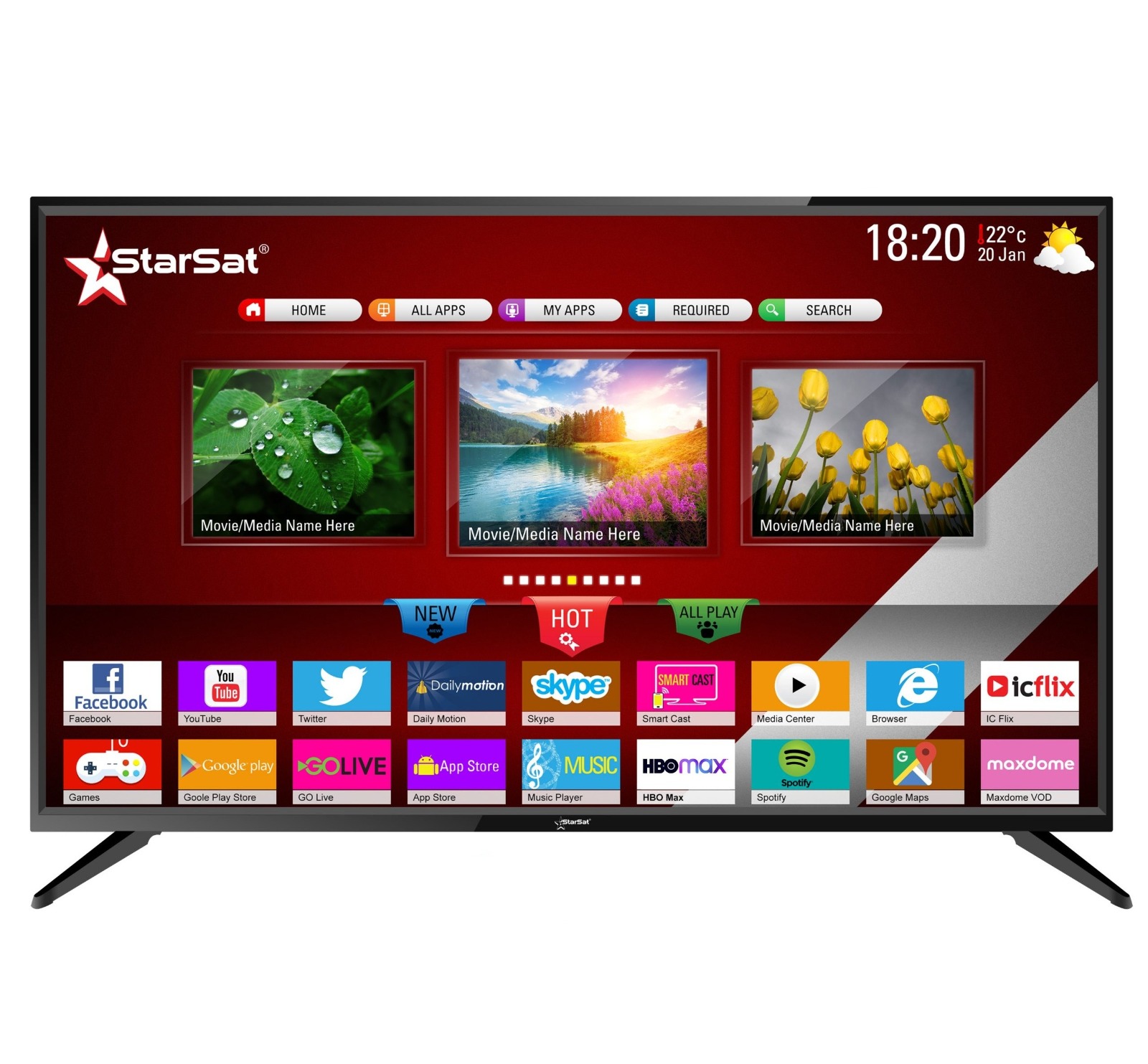Starsat Smart TV 55" android Tv Android TV SV-55V6