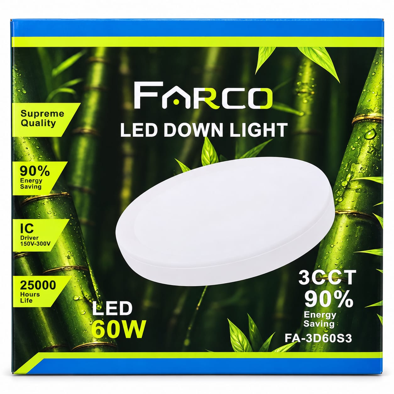 FARCO FA-3D60S3 60W LED Downlight – 3CCT