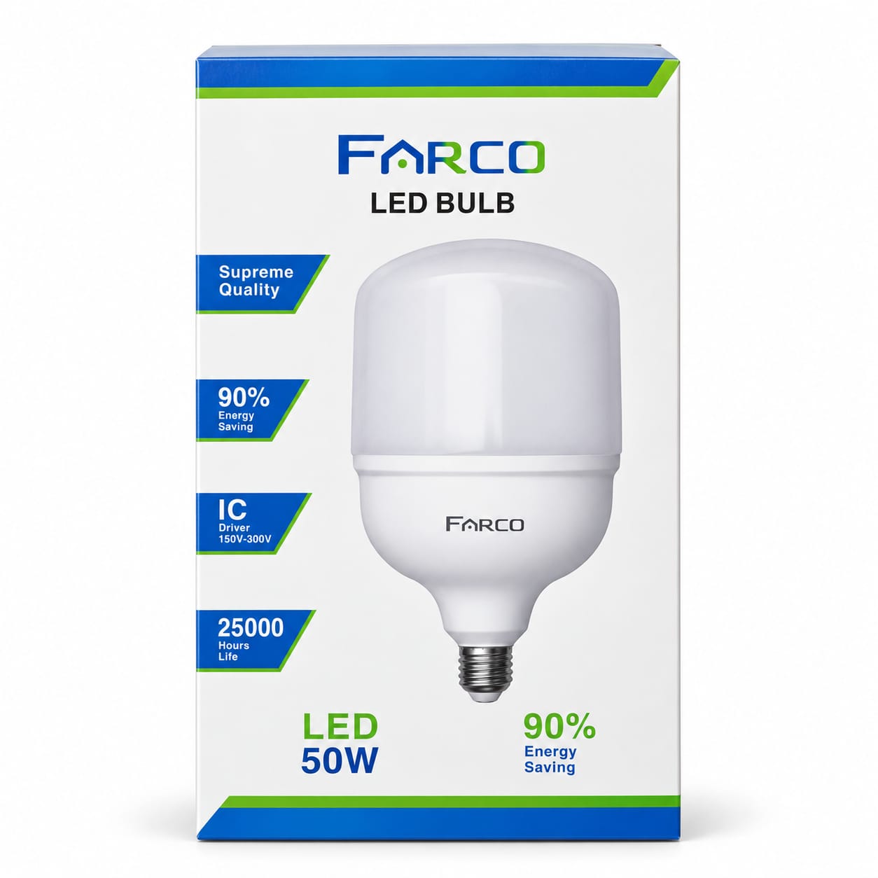 FARCO 50W LED Bulb – 6500K Cool White
